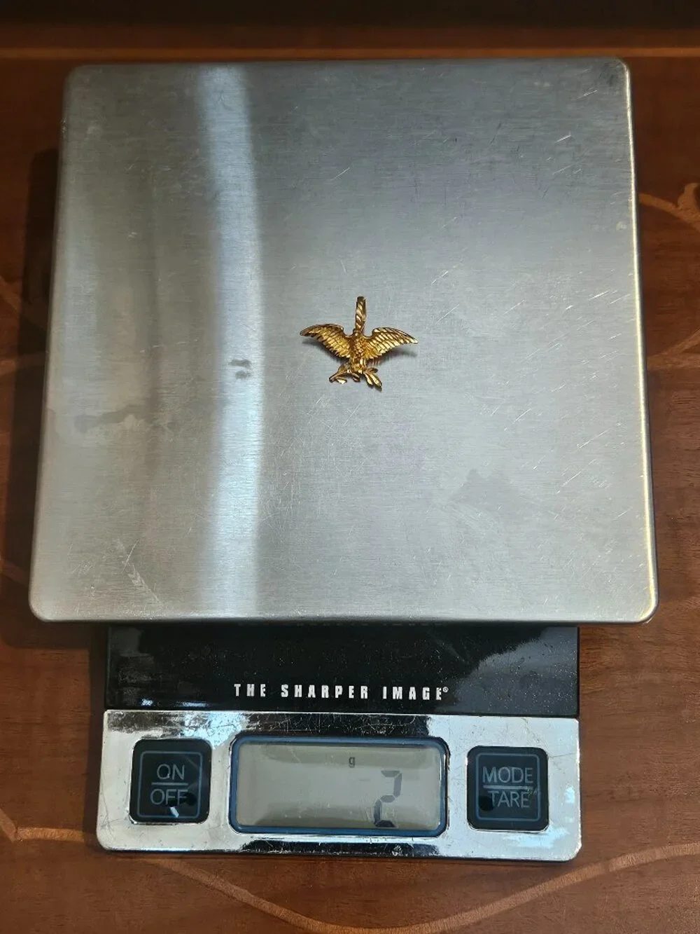 RARE VINTAGE MICHAEL ANTHONY 14k GOLD EAGLE DIAMOND CUT MILITARY CHARM PENDANT